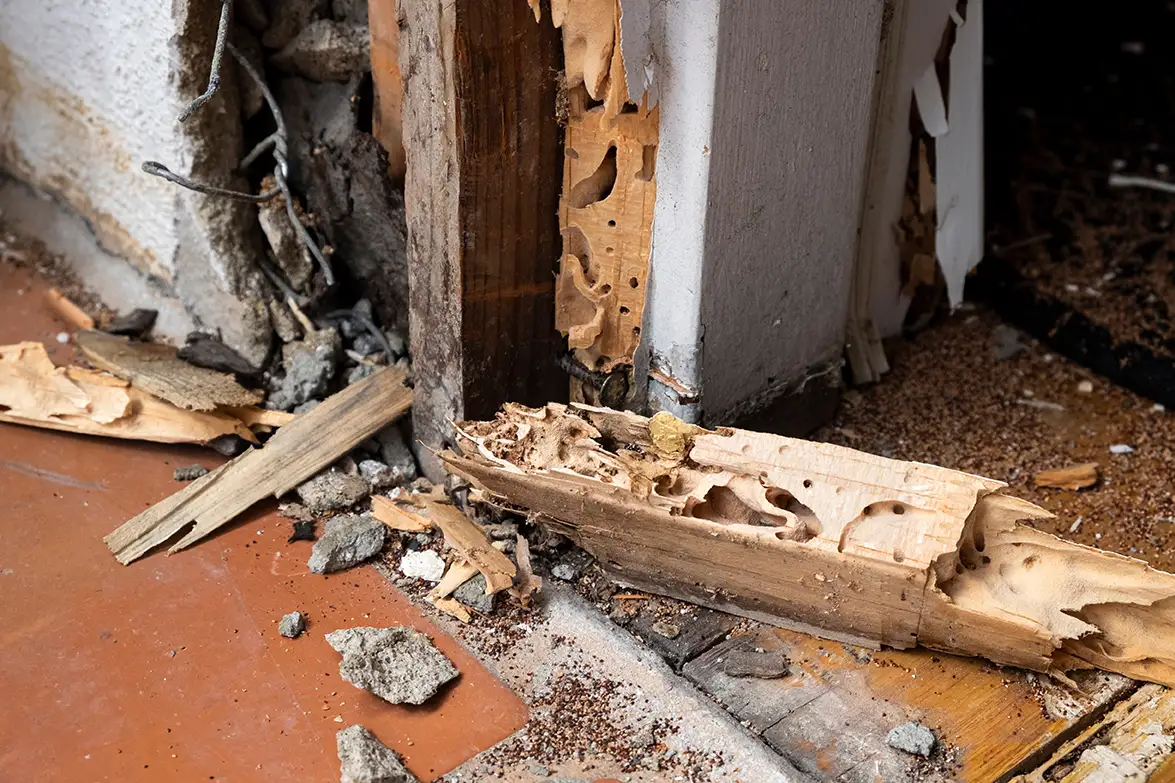 termite damage in wood 